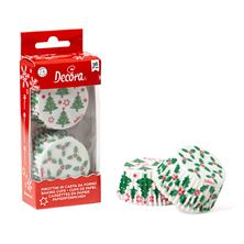 Picture of 36 HOLLY & TREE 50 X 32 MM BAKING CASES X 36